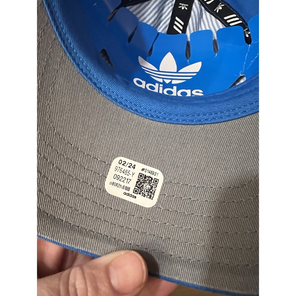 adidas Baseball Cap Youth Blue‎ 100% Cotton Relaxed Fit Adjustable Strapback Hat - Picture 8 of 9